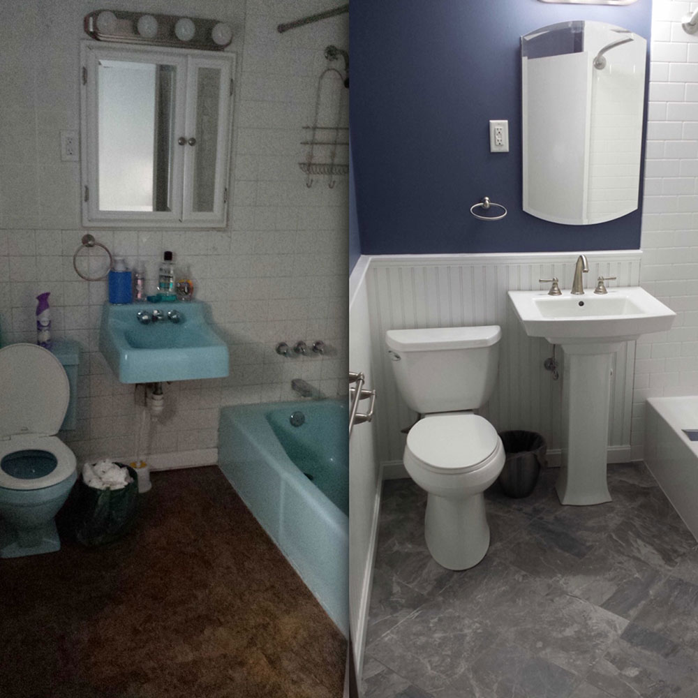 Before and After Bathroom Cabinet