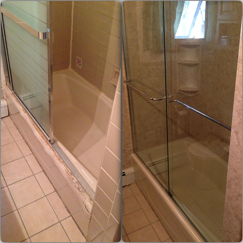 Before and After Sliding Glass